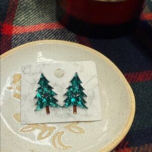 Green tree Earrings